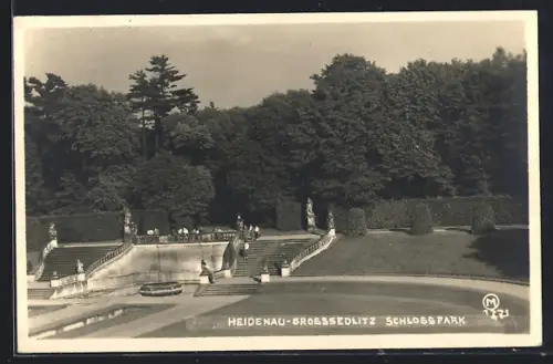 AK Heidenau-Grosssedlitz, Blick in den Schlosspark