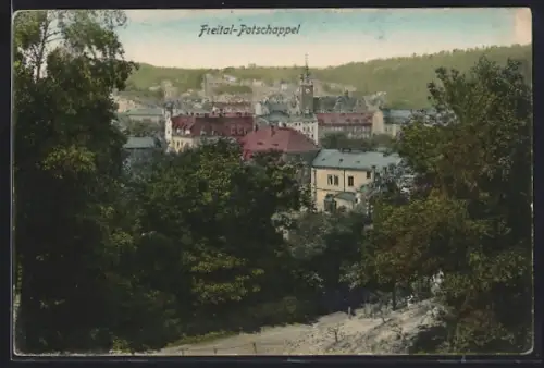 AK Freital-Potschappel, Teilansicht aus dem Grünen