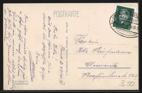 AK Pirna a. d. Elbe, Teilansicht aus der Vogelschau