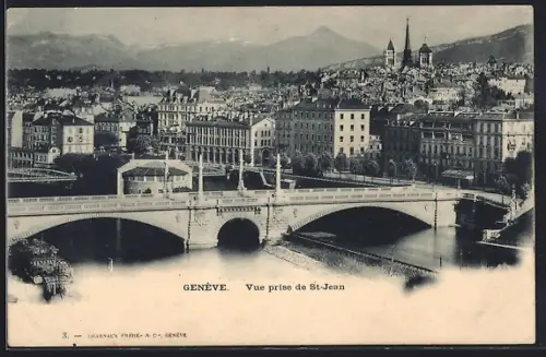 AK Genève, Vue prise de St-Jean
