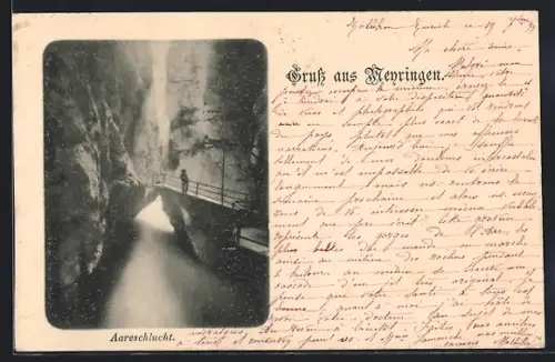 AK Meyringen, Blick in die Aareschlucht