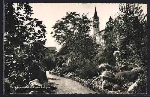 AK Romanshorn, Parkanlagen mit Kirche