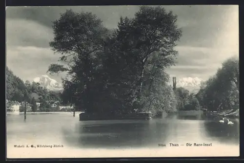 AK Thun, Blick auf die Aare-Insel