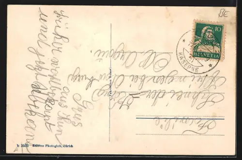 AK Thun, Ortsansicht mit der Aareschleusenbrücke