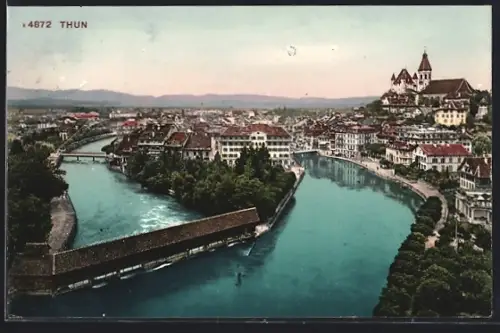 AK Thun, Panorama mit Flusspartie
