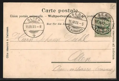 AK Bern, Blick auf das Parlamentsgebäude