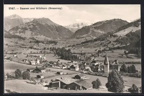 AK Saanen /Gessenay, Panorama mit Wildhorn