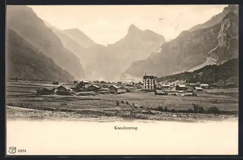 AK Kandersteg, Gesamtansicht mit Alpenpanorama