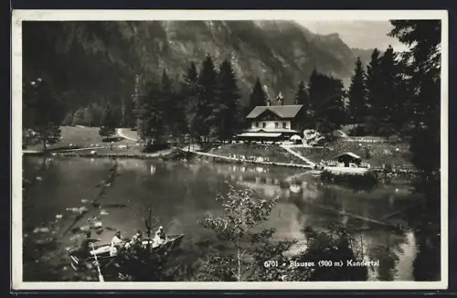 AK Blausee /Kandertal, Blick auf den Blausee