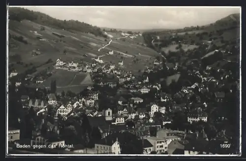 AK Baden, Gesamtansicht gegen das Hohtal