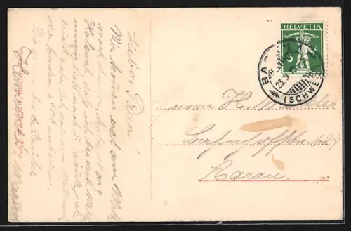 AK Baden, Partie an der Limmat