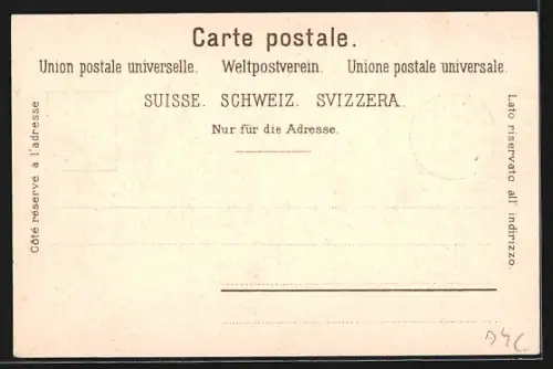 AK Göschenen, Teilansicht mit Kirche