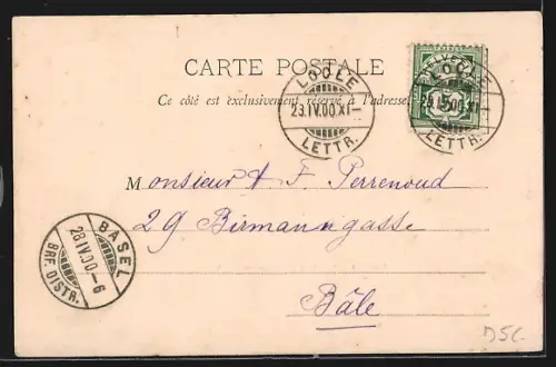 AK Locle, Vue générale en 1835