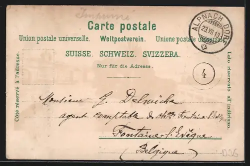 AK Genève, Vue Générale et l`Ile Rousseau