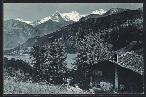 AK Beatenberg, Panorama mit Eiger, Mönch und Jungfrau