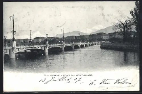 AK Genève, Pont du Mont-Blanc