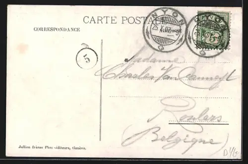 AK Genève, Place des Alpes et le Mont-Blanc