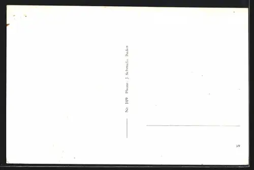 AK Baden, Teilansicht mit Kirche