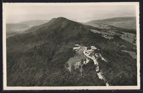 AK Lägern-Hochwacht, Restaurant von H. Huber, Fliegeraufnahme
