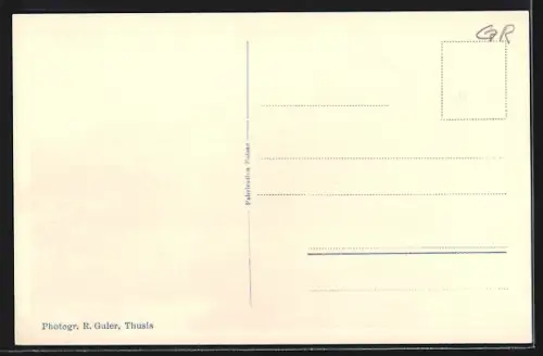 AK Thusis, Teilansicht mit Piz Beverin