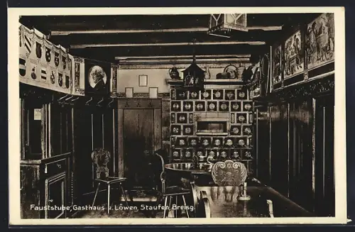 AK Staufen / Breisgau, Fauststube im Gasthaus z. Löwen