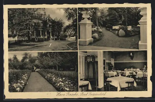 AK Bad Sassendorf, Hotel Haus Rasche, Innenansicht, Garten