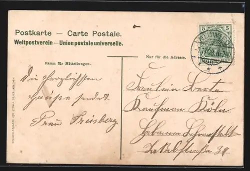 AK Neuwied, Mädchenanstalt mit Schwesternhaus und Kirche der Brüdergemeinde