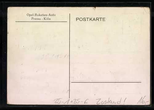 AK Berlin, Opel-Raketen-Auto auf der Avus in voller Fahrt, 23.5.1928, Autorennen