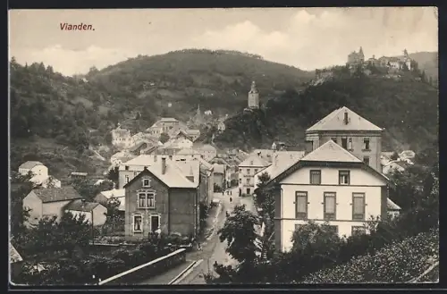AK Vianden, Blick in den Ort