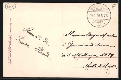 AK Bad-Mondorf, Vorderansicht der Badeanstalt