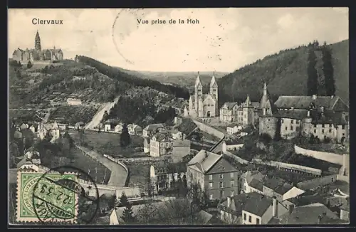 AK Clervaux, Vue prise de la Hoh