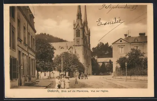 AK Diekirch, Blick auf die Pfarrkirche