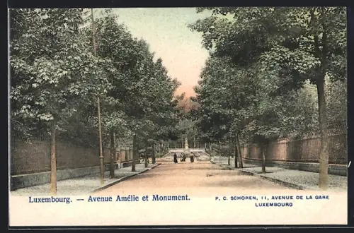 AK Luxembourg, Avenue Amélie et Monument
