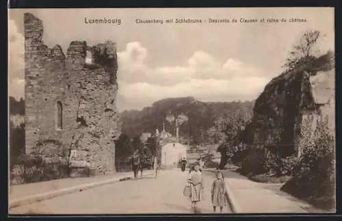 AK Luxemburg, Clausenberg mit Schlossruine