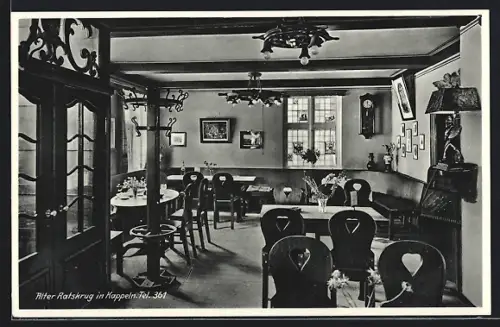 AK Kappeln / Schlei, Gasthaus Alter Ratskrug, Innenansicht, um 1939