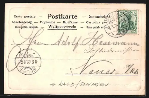 AK Wald / Solingen, Rathaus mit Anlage