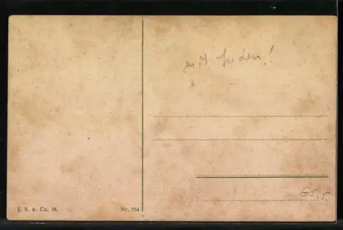 AK Vor der Trauung, Familie will die Braut festhalten