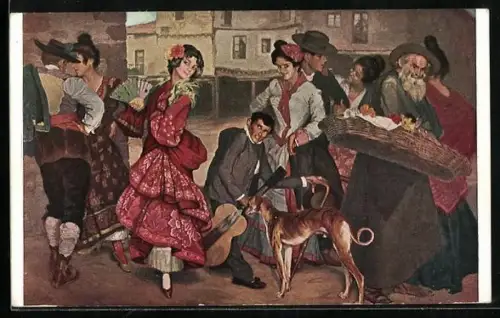 Künstler-AK G. Hirth`s Verlag, Serie: Die Strasse der Leidenschaften