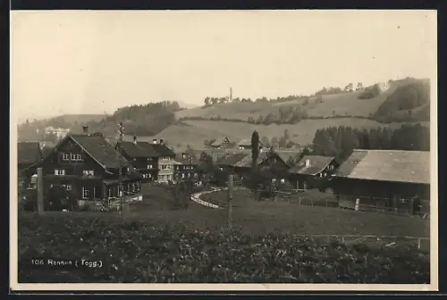 AK Rennen /Toggenburg, Ortspanorama, Ansicht von einem Feld aus