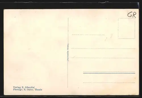 AK San Bernardino /GR, San-Bernardino-Pass, Blick auf den Pass mit Berghaus und Seeufer
