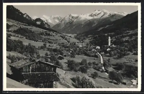 AK Saas im Prättigau, Ortsansicht mit Kirche