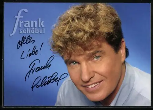 AK Musiker Frank Schöbel im Portrait, Autograph