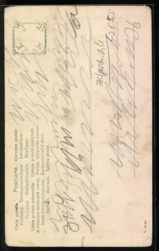 AK Student an der Laterne, Pfandschein, Rechnung