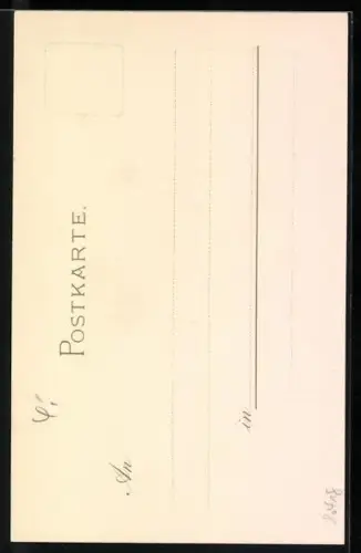 Lithographie Junge Dame beim Apfelpfücken in einem Park