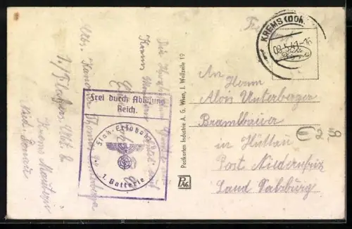 AK Drei Wachauerinnen in Tracht