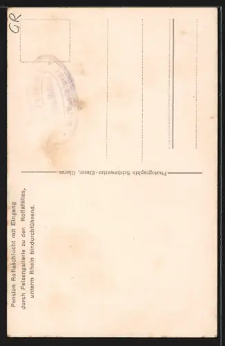 AK Andeer, Pension Roflaschlucht mit Strasse