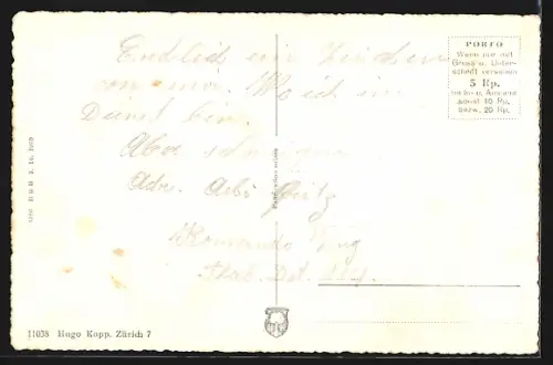 AK Stetten, Ortspartie mit Kirche