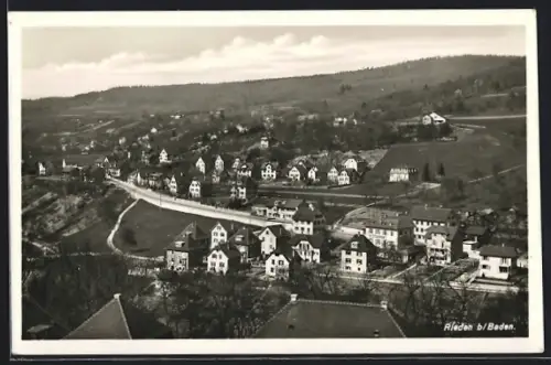 AK Rieden b. Baden, Totalansicht mit Strasse aus der Vogelschau