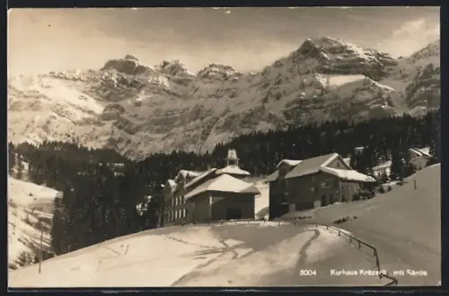 AK Urnäsch, Kräzerli, Kurhaus mit Blick auf den Säntis