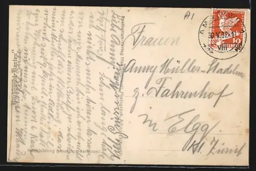 AK Urnäsch, Kräzerli, Kurhaus mit Blick auf den Säntis